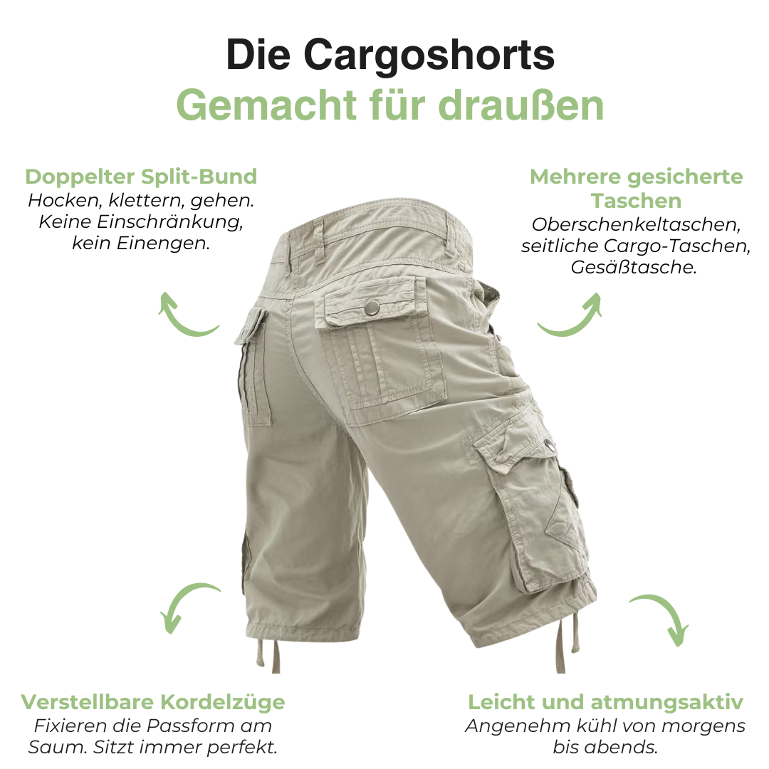 Herren Cargo Shorts – Multi-Pocket – Taktisch & Atmungsaktiv