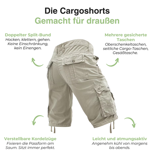 Herren Cargo Shorts – Multi-Pocket – Taktisch & Atmungsaktiv