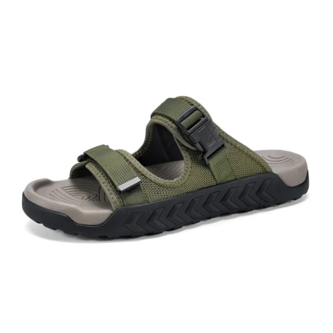 Herren Outdoor Slide Sandalen – Verstellbare Riemen – Rutschfeste Sohle