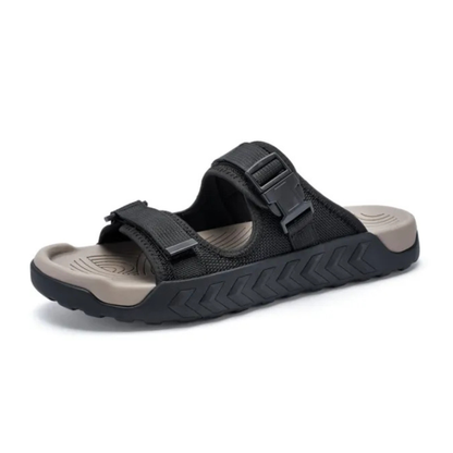 Herren Outdoor Slide Sandalen – Verstellbare Riemen – Rutschfeste Sohle