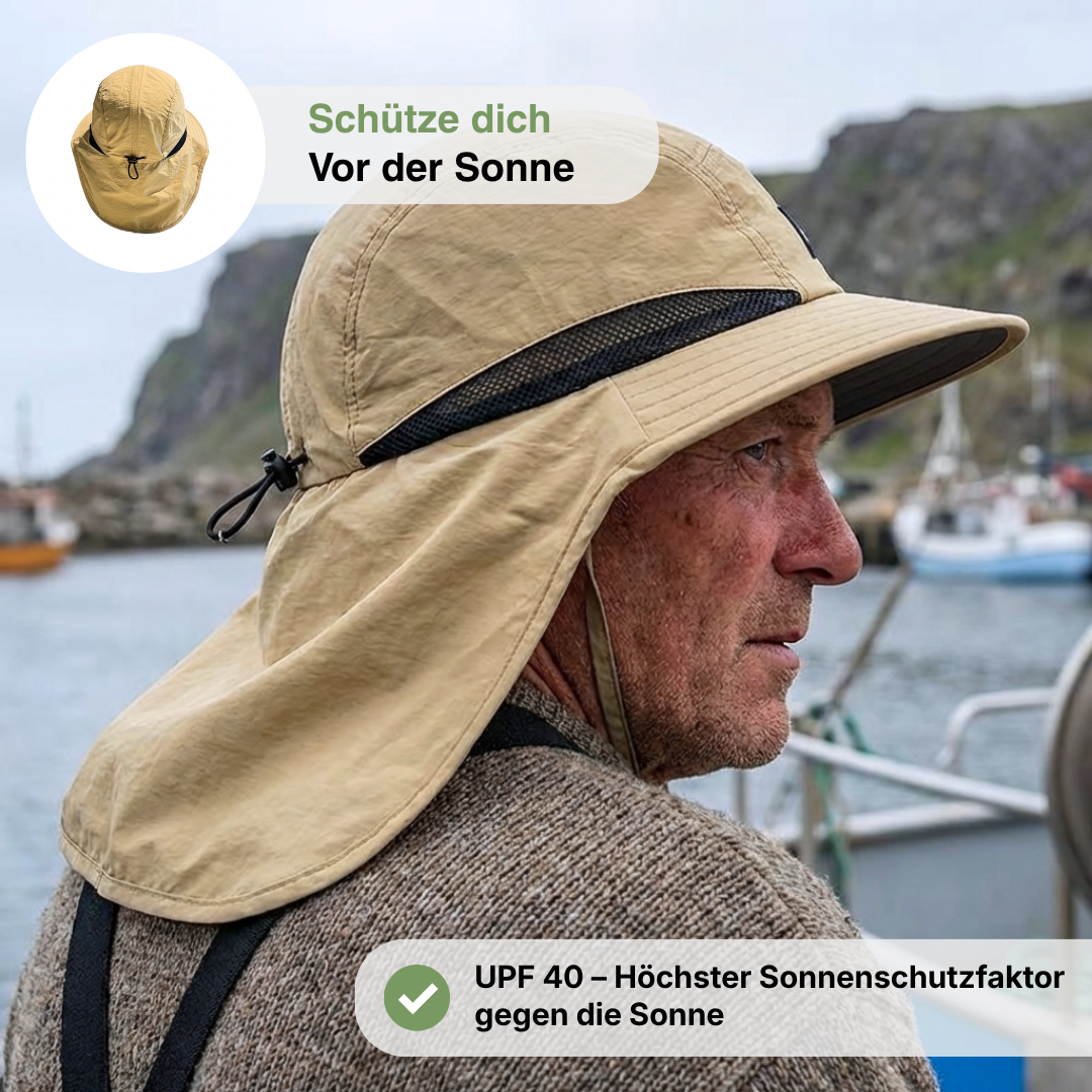 Unisex Sonnenhut – Breite Krempe – Mit Nackenschutz